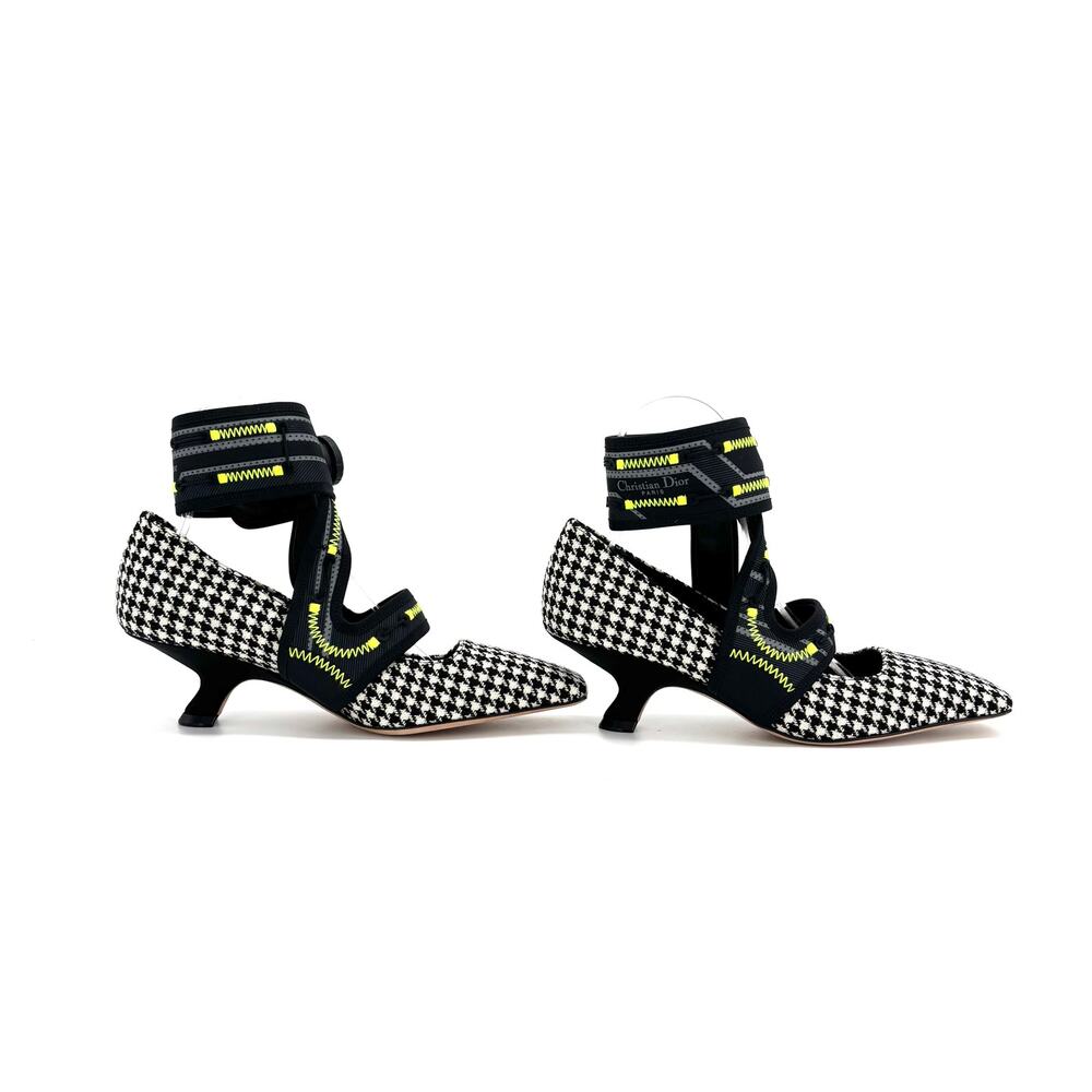 Dior X Roger Vivier Houndstooth 62-22 Kitten Heel Maryjane Pumps 36.5 - Picture 4 of 8